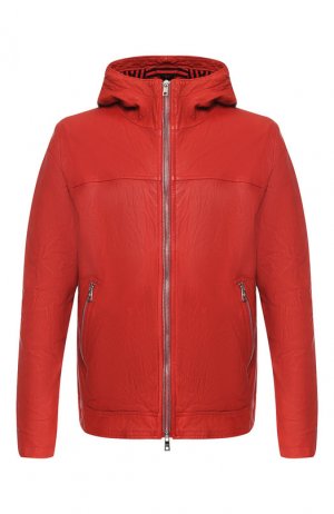 Кожаная куртка Giorgio Brato. Цвет: красный