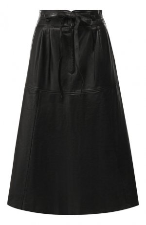 Кожаная юбка Polo Ralph Lauren. Цвет: черный