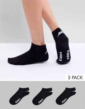 3 пары носков Kappa. Цвет: черный