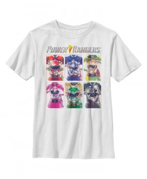 Детская футболка с изображением шлема Power Rangers для мальчика , белый Hasbro