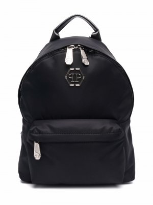 Рюкзак с логотипом Philipp Plein Junior. Цвет: черный
