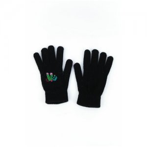 Перчатки , демисезон/зима, удлиненные, вязаные, размер универсальный, черный Carolon. Цвет: черный