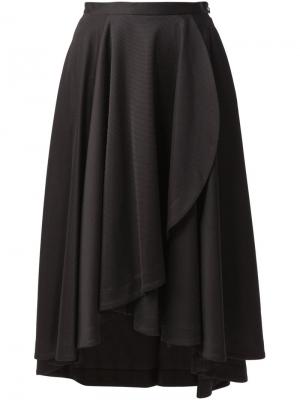 Асимметричная юбка Anrealage. Цвет: чёрный