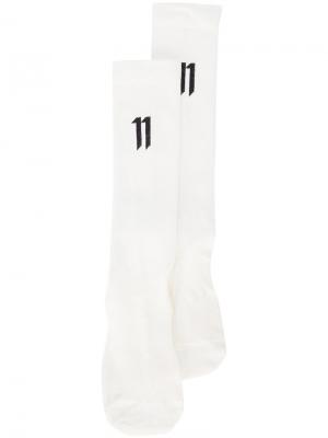 Носки с вышитым логотипом 11 By Boris Bidjan Saberi. Цвет: белый