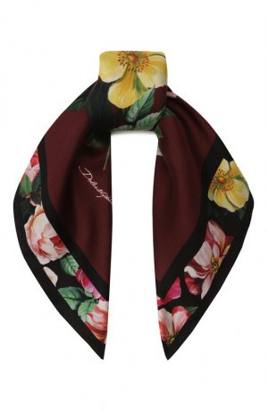 Шелковый платок Dolce & Gabbana. Цвет: бордовый