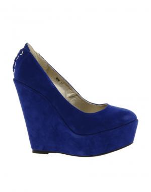 Синие туфли под замшу на каблуке Sugarfree Zoe Shoes. Цвет: синий