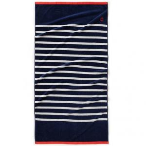 Полотенце пляжное в морском стиле, 100% хлопка La Redoute Interieurs. Цвет: синий/ белый