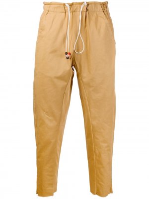 Зауженные брюки чинос с кулиской Corelate. Цвет: нейтральные цвета