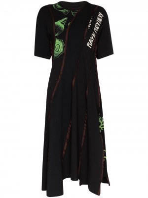 Платье миди Mona со складками Rave Review. Цвет: синий