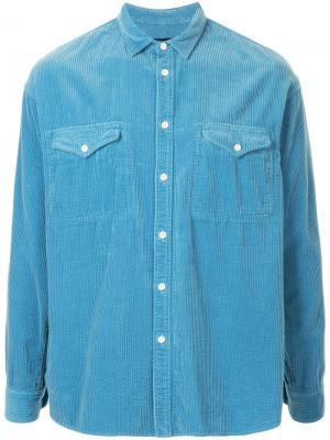 Вельветовая куртка-рубашка 08Sircus. Цвет: синий