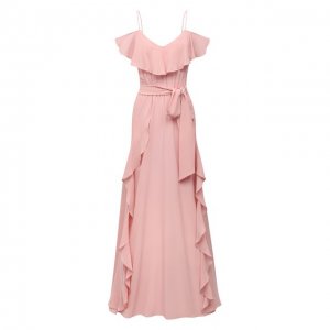 Шелковое платье Lazul. Цвет: розовый