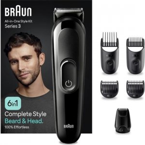 Series 3 MGK3420 Универсальный набор для укладки волос, мужской ухода «6-в-1» Braun