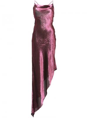 Asymmetric dress Juan Carlos Obando. Цвет: розовый и фиолетовый