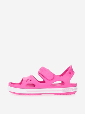 Сандалии для девочек Crocband II Sandal PS, Розовый, размер 26 Crocs. Цвет: розовый