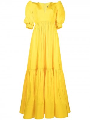 Платье Keele с V-образным вырезом Greta Constantine. Цвет: желтый