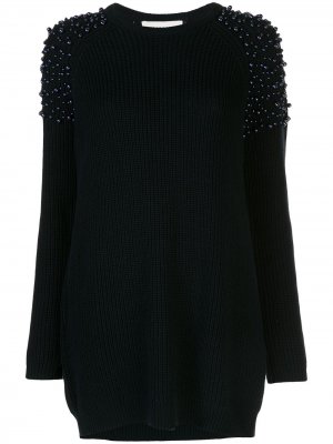 Платье-свитер с декором Michelle Mason. Цвет: синий