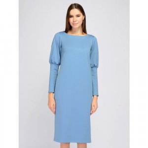 Платье , в классическом стиле, размер 52, бирюзовый Viserdi. Цвет: голубой/серый