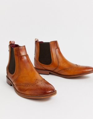 Ботинки челси с отделкой в стиле брогов Gaffer-Светло-коричневый Base London