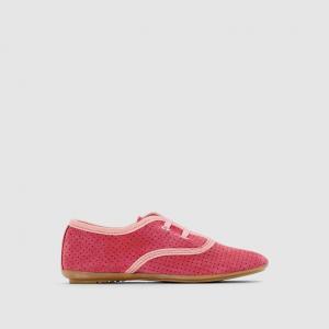 Ботинки-дерби из невыделанной кожи abcd'R. Цвет: розовый