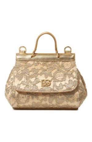 Текстильная сумка Dolce & Gabbana. Цвет: золотой