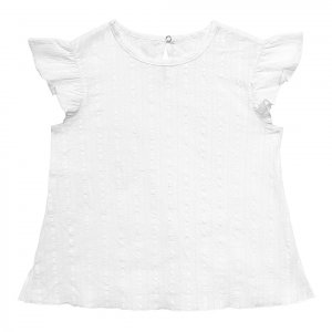 Блузка из шитья (10-11 Молочный) LOLOCLO. Цвет: белый