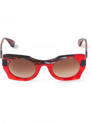 Солнцезащитные очки Theo By Tim Van Steenbergen. Цвет: красный