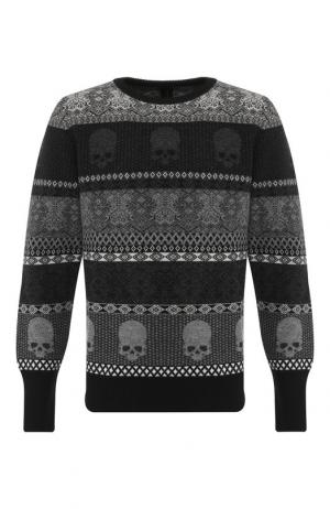 Шерстяной свитер с принтом Gemma. H. Цвет: черный