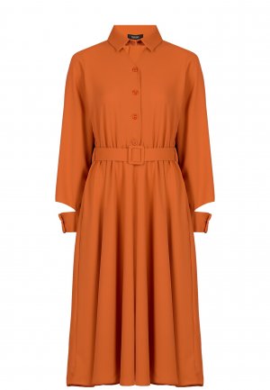 Платье POUSTOVIT. Цвет: оранжевый