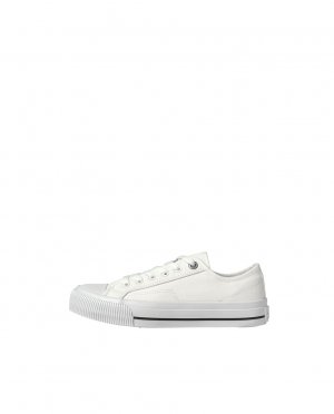Кроссовки парусиновые для мальчика на шнуровке , белый Jack & Jones