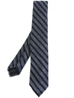 Полосатый галстук Barba. Цвет: серый