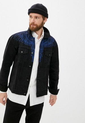 Куртка джинсовая Marcelo Burlon County of Milan. Цвет: черный