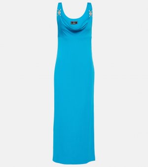 Платье макси medusa '95 из джерси , синий Versace