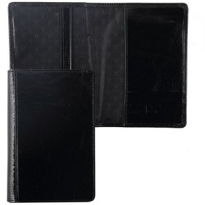 Обложка для паспорта натуральная кожа, цвет черный 02-005-0813 - 1 шт. Grand