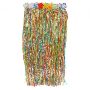 Длинная цветная гавайская юбка (80см) (650) RUBIE'S. Цвет: микс/разноцветный