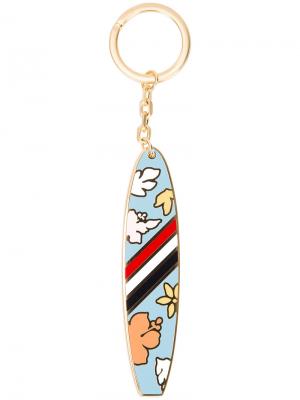 Брелок для ключей с доской серфинга Thom Browne. Цвет: металлический