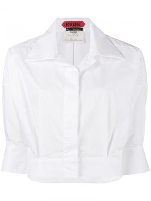 Укороченная поплиновая рубашка Ronald Van Der Kemp. Цвет: белый