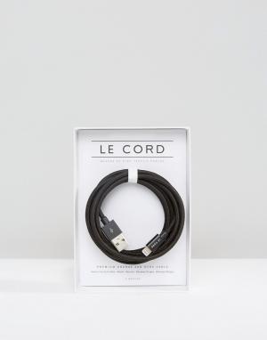 Черный USB-кабель для iPhone длиной 2 м Le Cord. Цвет: черный