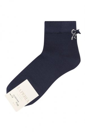 Хлопковые носки La Perla. Цвет: синий