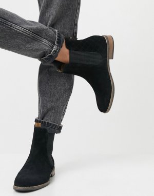 Черные замшевые ботинки челси -Черный цвет Barbour