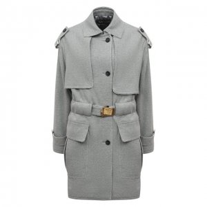 Хлопковый тренч Tom Ford. Цвет: серый