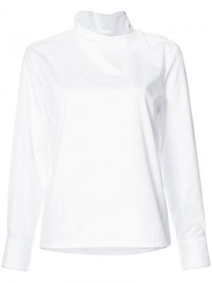 Блузка с длинными рукавами и пуговицами Atlantique Ascoli. Цвет: белый