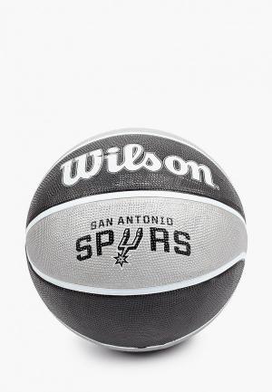 Мяч баскетбольный Wilson NBA TEAM TRIBUTE BSKT SAN SPURS. Цвет: серый