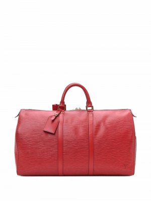 Дорожная сумка Keepall 50 pre-owned Louis Vuitton. Цвет: красный