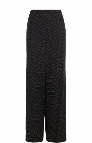 Шелковые расклешенные брюки в горох Diane Von Furstenberg. Цвет: черно-белый