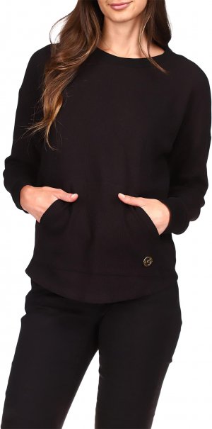 Пуловер с вафельным карманом , черный MICHAEL Kors