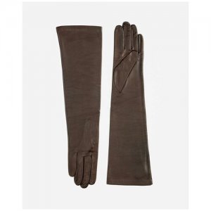 Перчатки , демисезон/зима, натуральная кожа, подкладка, размер 7.5, коричневый Marco Vanoli. Цвет: коричневый