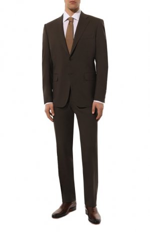 Шерстяной костюм Canali. Цвет: коричневый