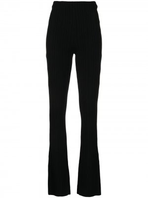 Плиссированные брюки с завышенной талией Hervé Léger. Цвет: черный