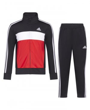 Трикотажная куртка с цветными блоками для мальчиков и спортивные штаны, комплект из 2 предметов adidas, черный Adidas