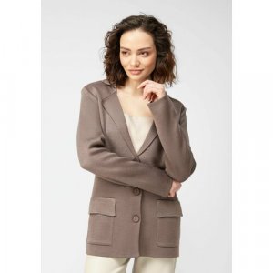 Пиджак , размер 50, коричневый VIVAWOOL. Цвет: коричневый